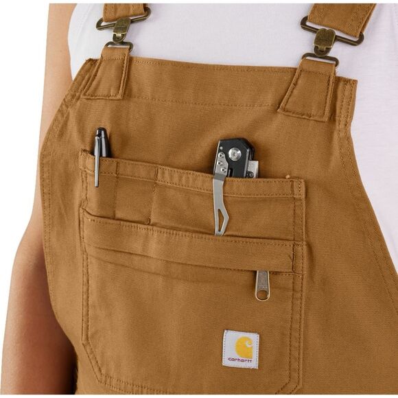 Carhartt Women Relaxed Fit Shortalls One-Piece Canvas Overall Shorts XL 16-18 - Picture 16 of 16